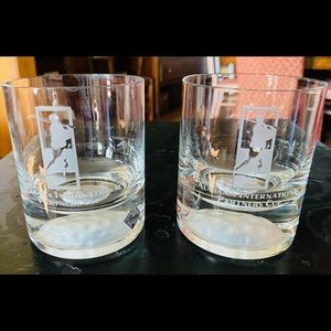 Alabama International Partners Cup glasses by Sterling Cut Glass